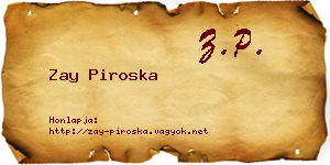 Zay Piroska névjegykártya