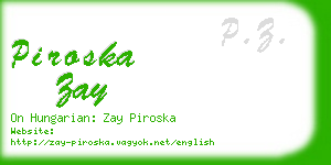 piroska zay business card